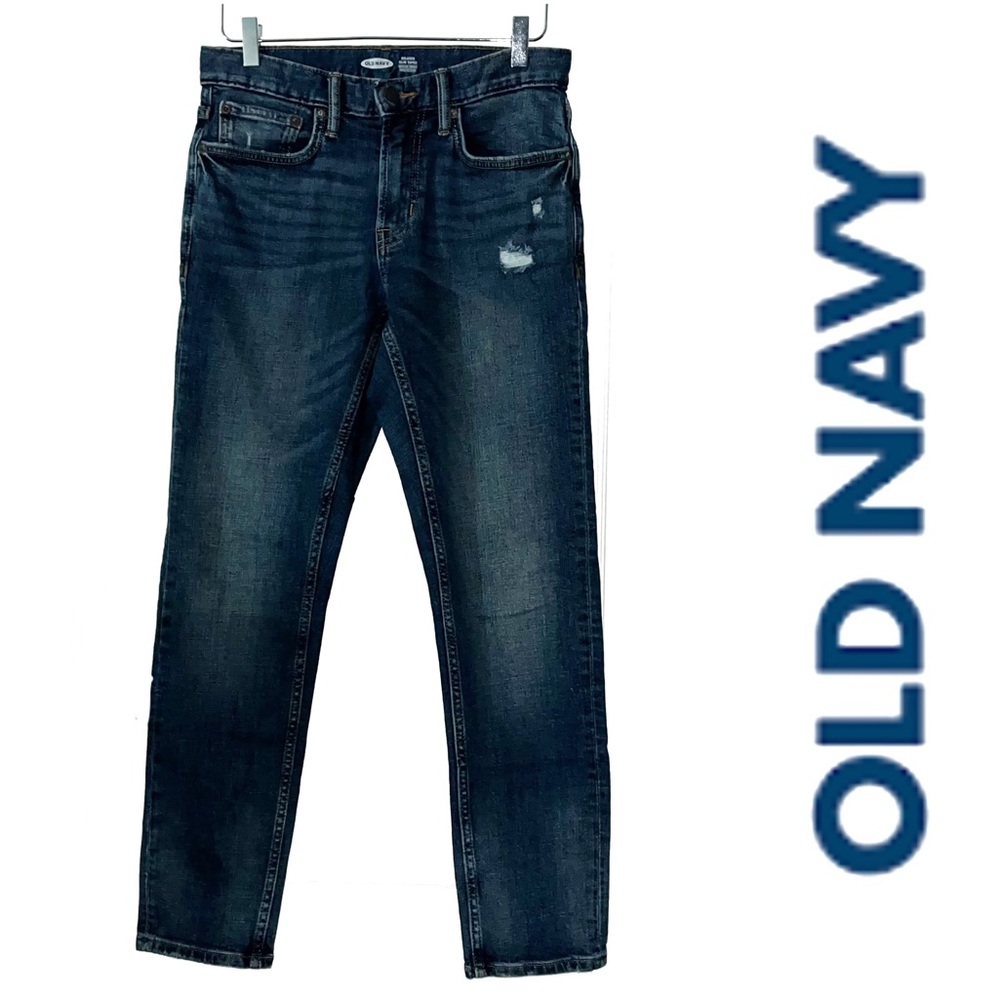 Old Navy Mens Relaxed Slim Taper Distressed Jeans 29x30
